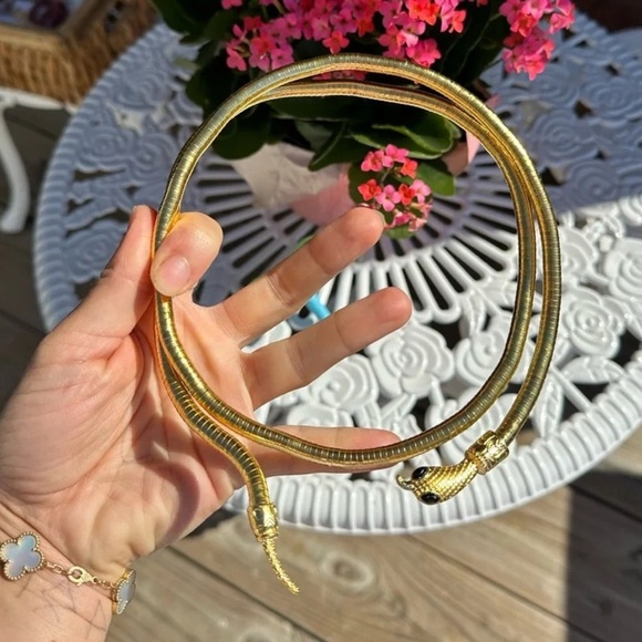 Serpenti Gold Magic Snake Cool Bendy Multilayer Necklace - Picture 12 of 12